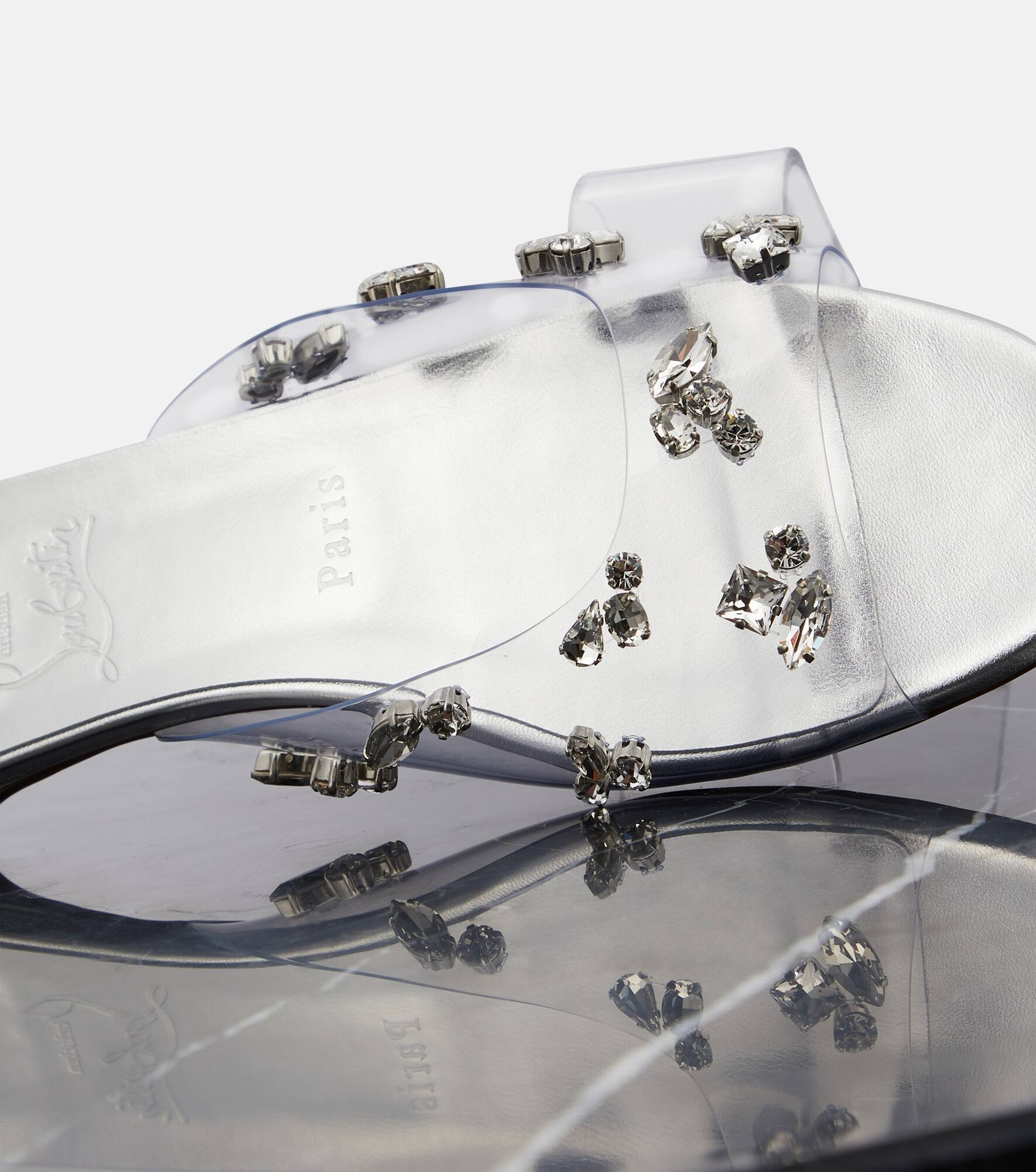Degraqueenie embellished PVC slides - 6