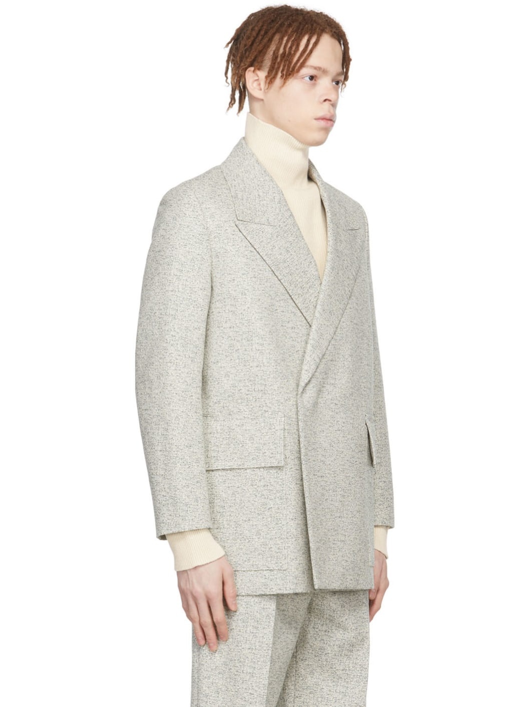 SSENSE Exclusive Off-White Cotton Blazer - 2
