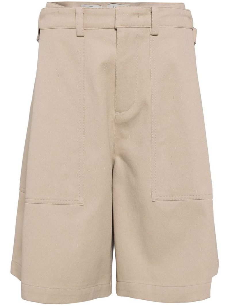 straight-leg cotton bermuda shorts 1