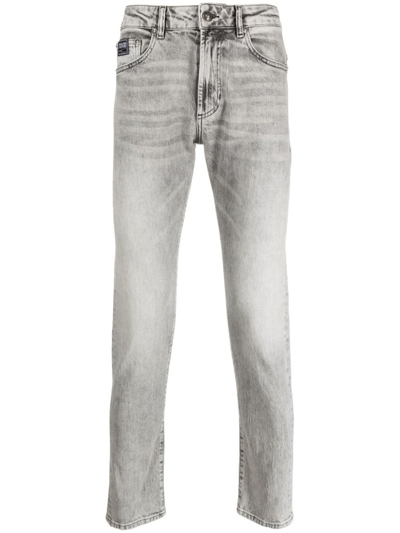 whiskering-effect straight-leg jeans 1