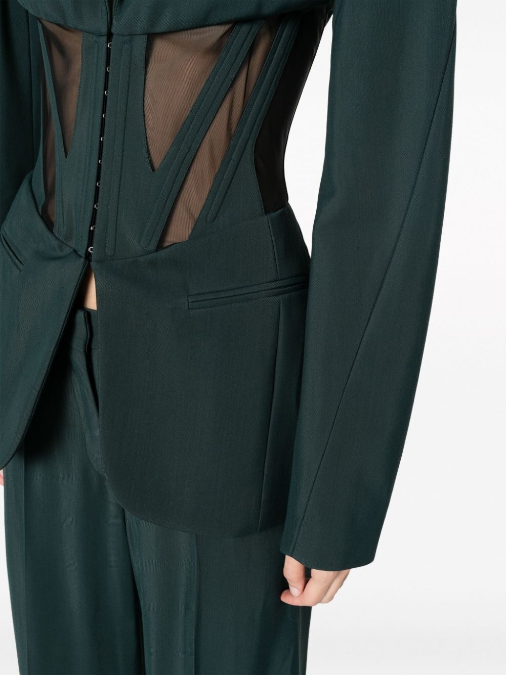 corset panelled blazer - 5