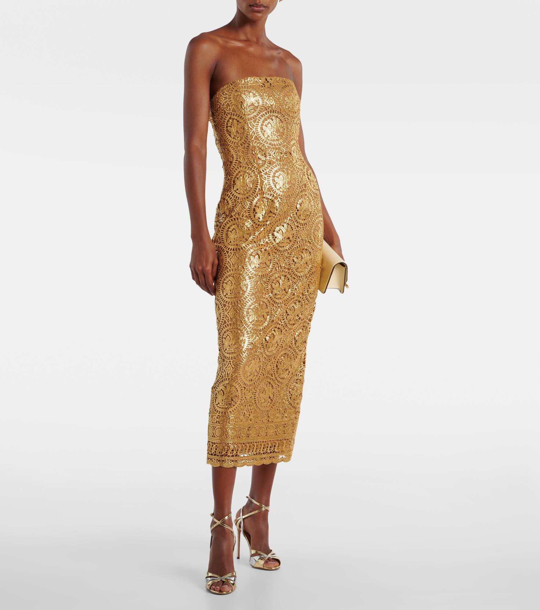 Leila guipure lace midi dress - 2