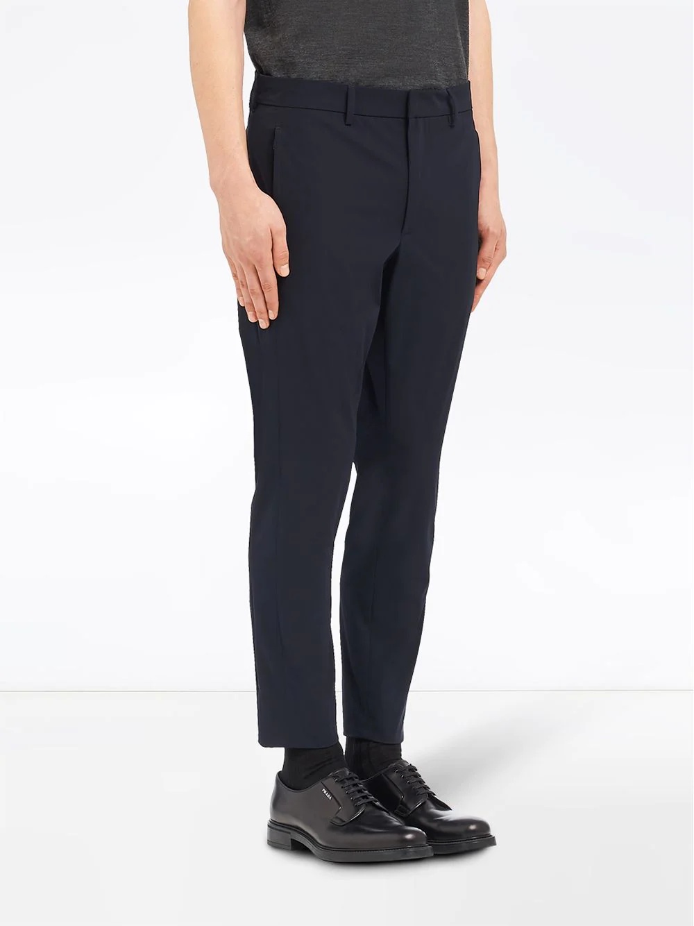 Light stretch technical fabric trousers - 3