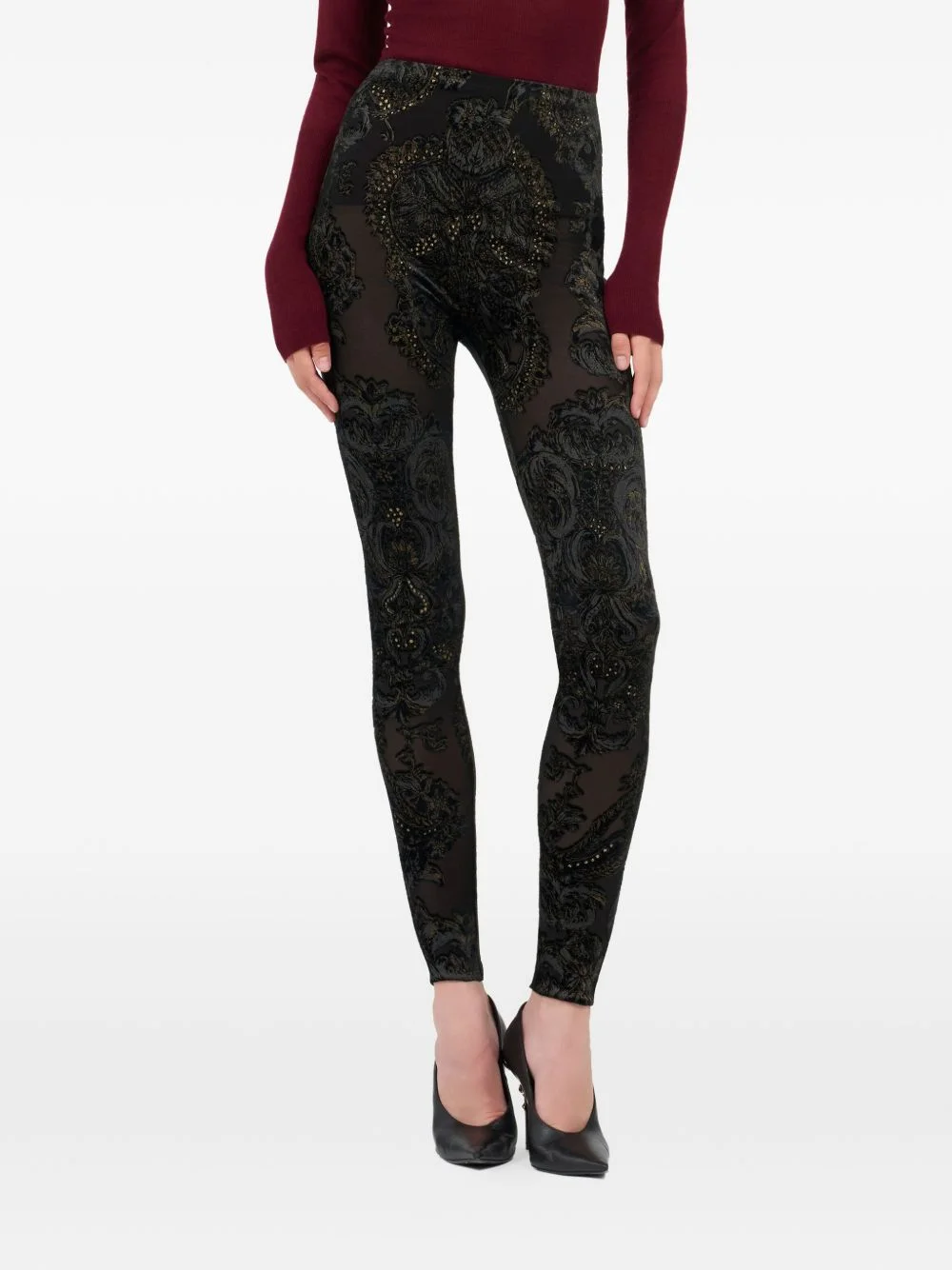 ornamental-print leggings - 1