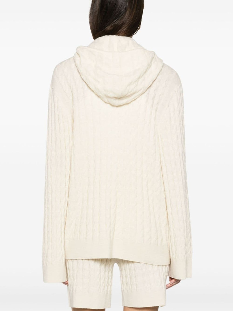 cable-knit zip-up hoodie 4