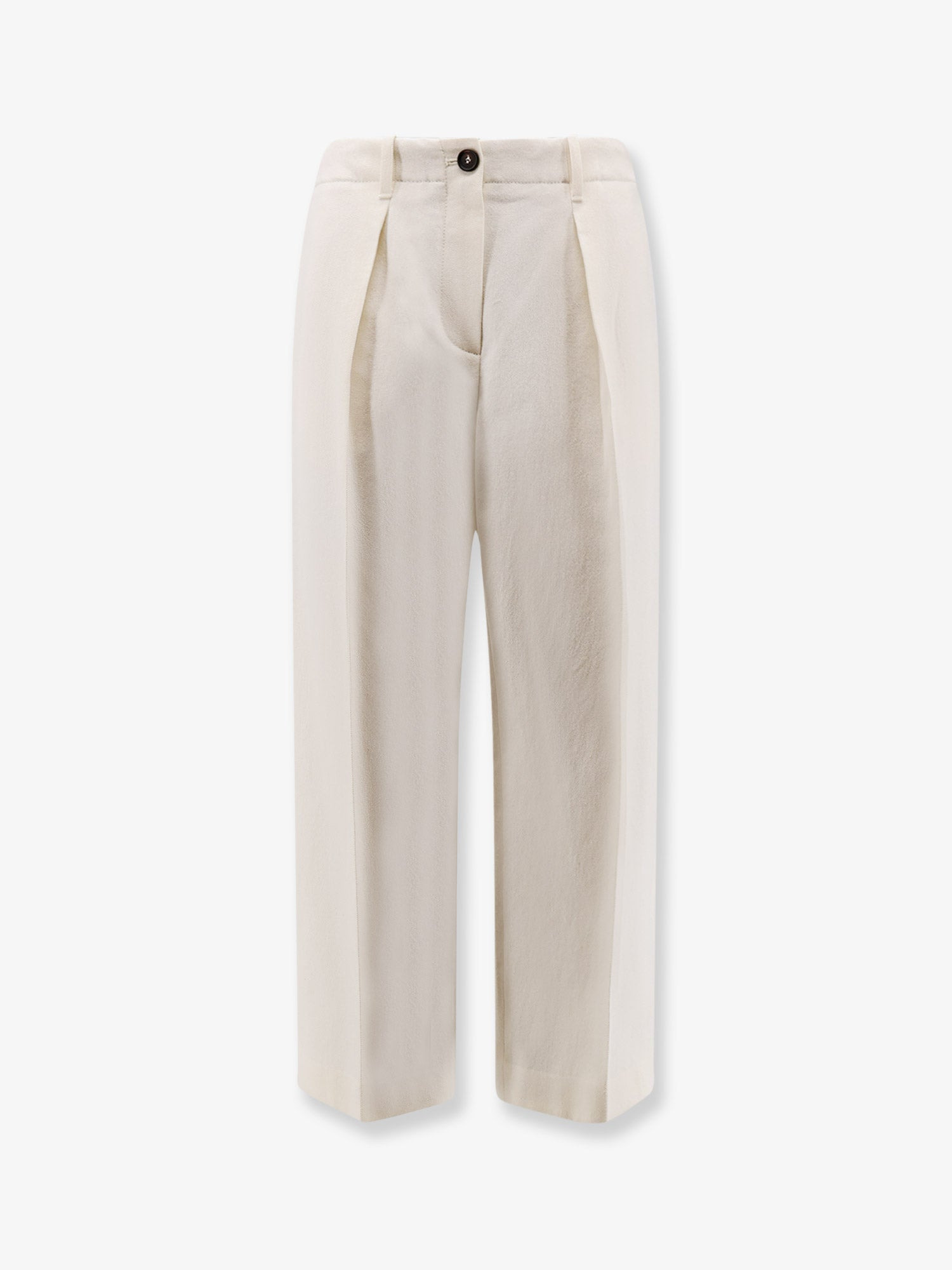 COTTON AND WOOL TROUSERS WITH ADJUSTABLE DRAWSTRING - 1
