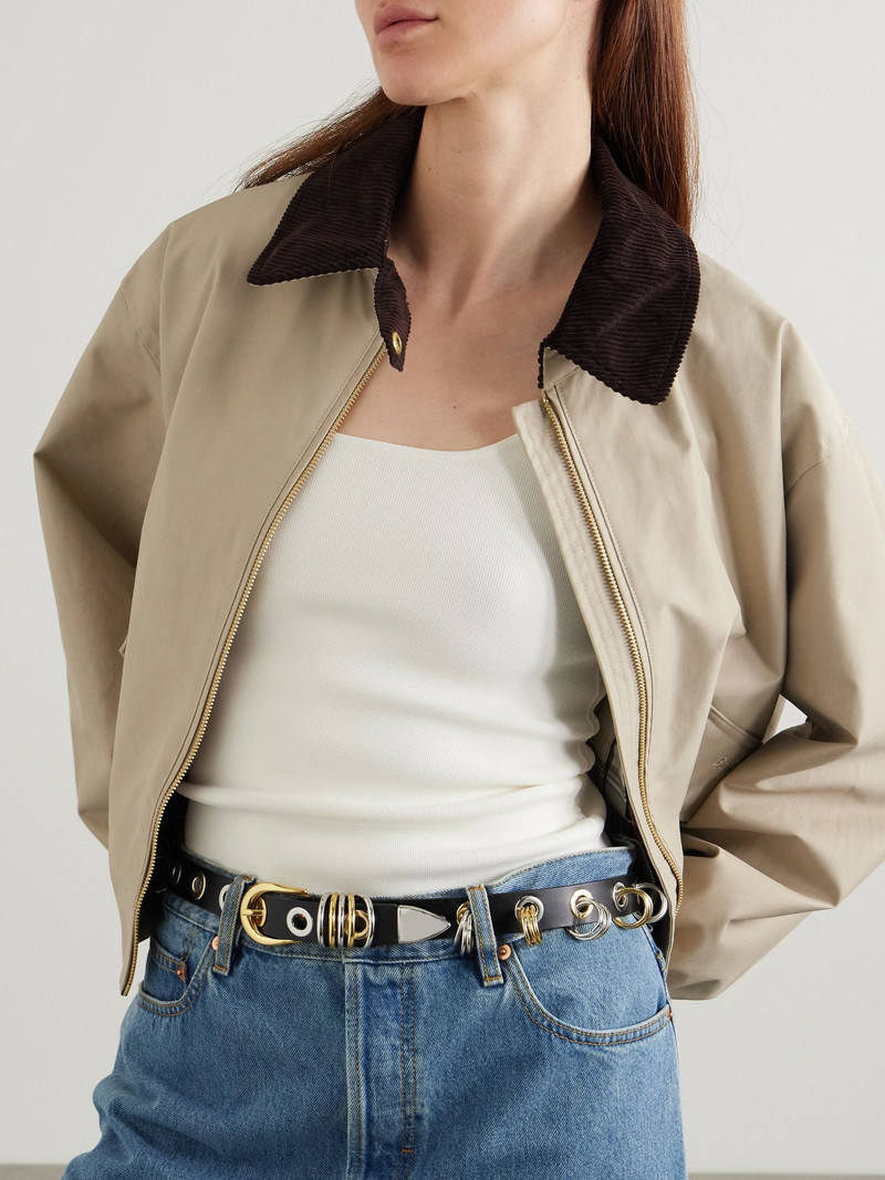 DÉHANCHE Revenge embellished leather belt Black outlook