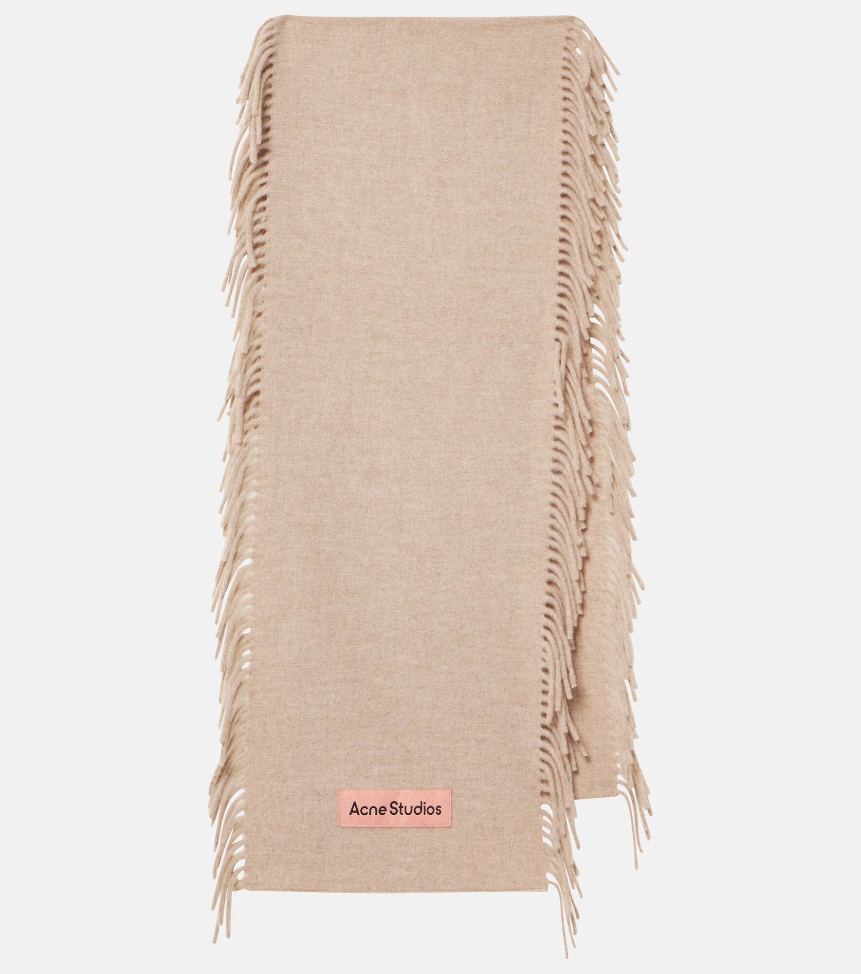Logo wool scarf - 1