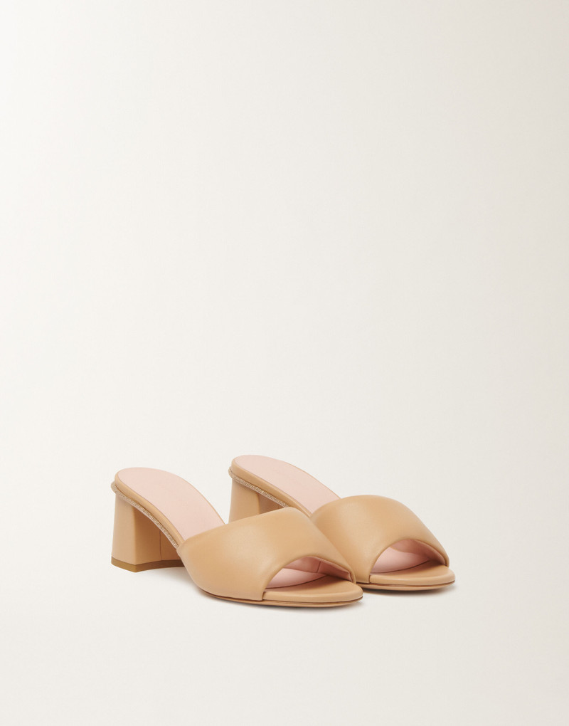 FABIANA FILIPPI Nappa leather mules in maple outlook