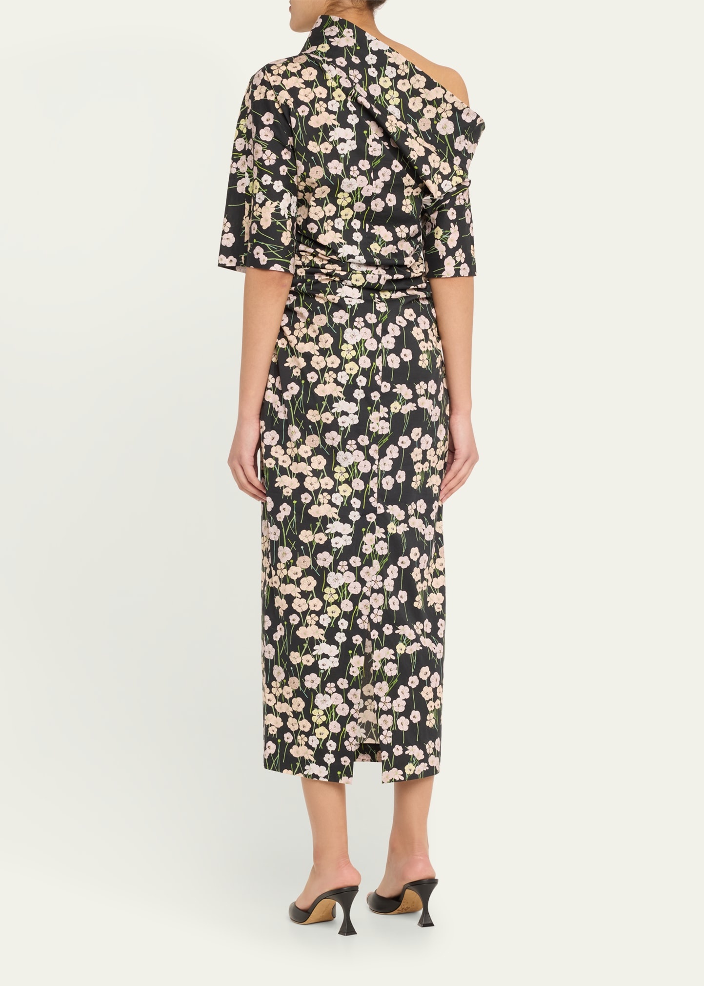 Bowie Printed Off-The-Shoulder Bow Dress - 3