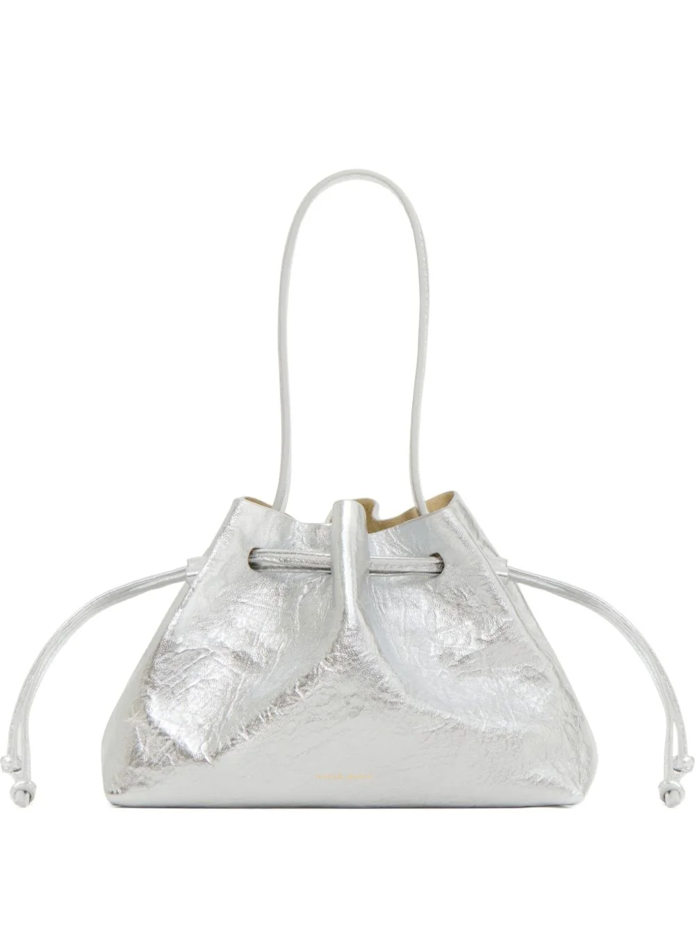 Drawstring Pouchette crinkle tote bag - 1