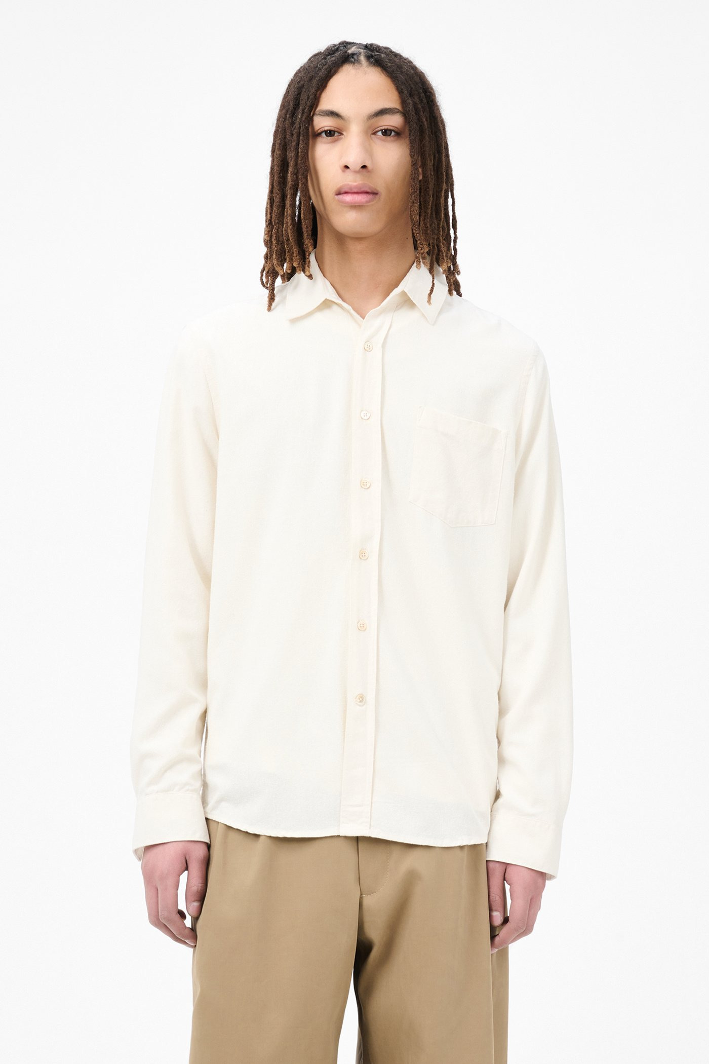 Classic Shirt White Silk - 3
