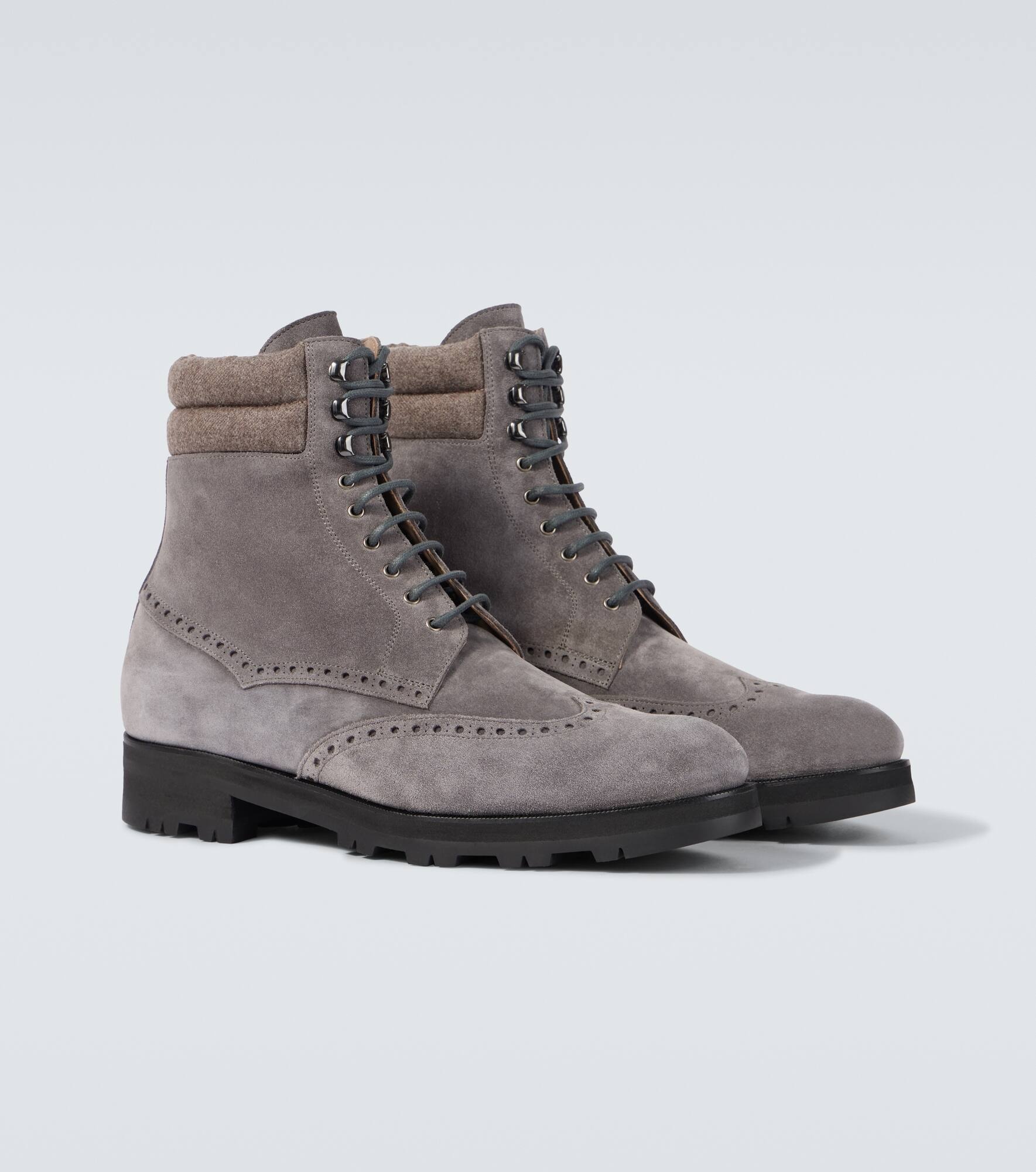 Sapele leather lace-up boots - 5