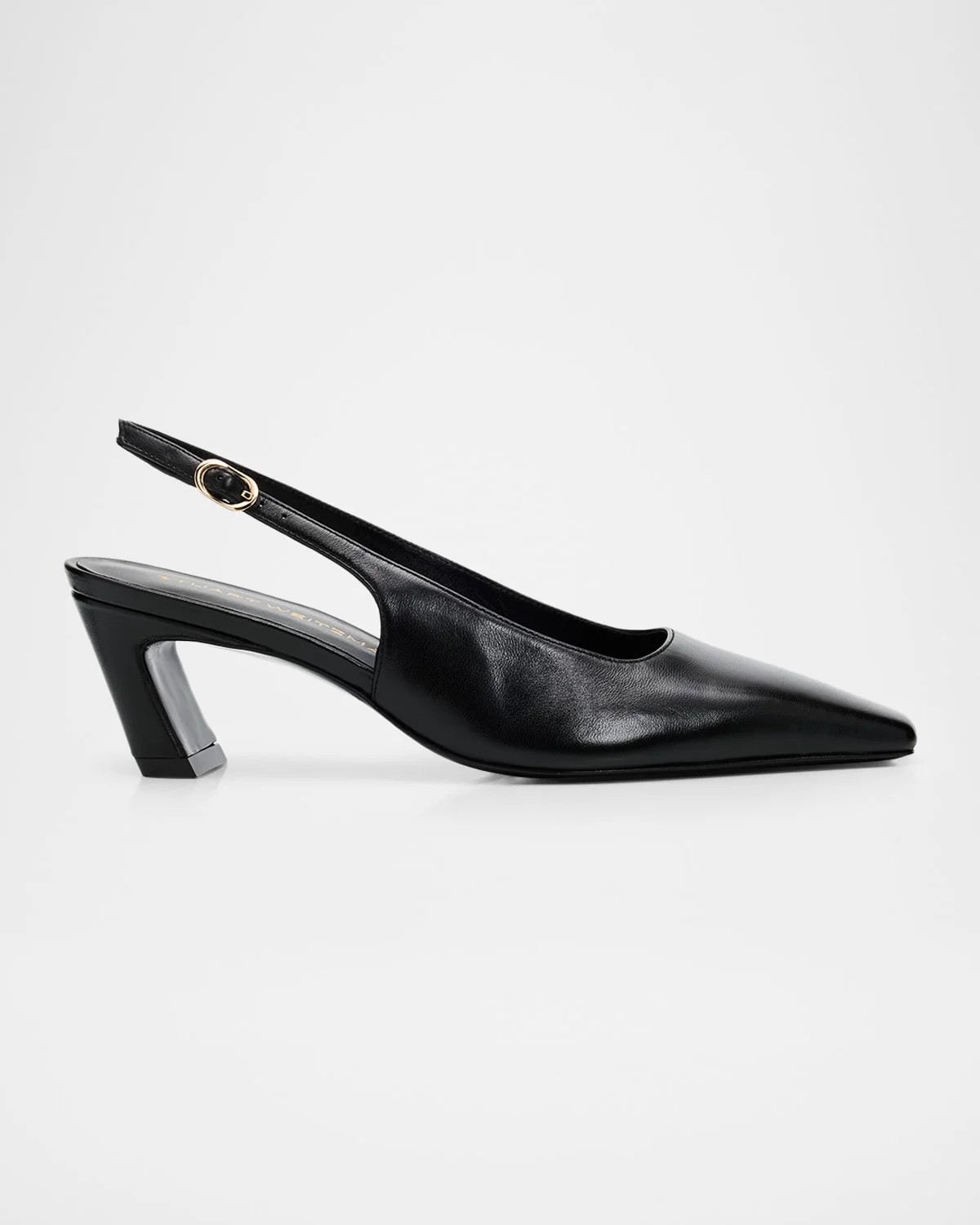 50mm Stassi Leather Slingback Pumps - 1