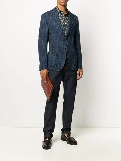 Etro houndstooth check blazer outlook