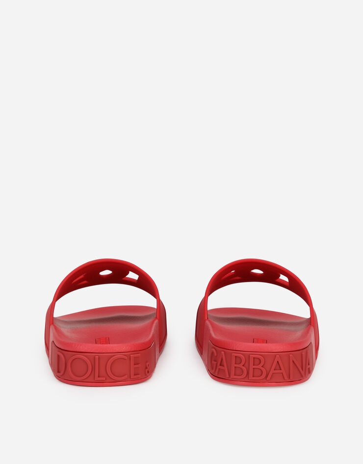 Rubber beachwear sliders with DG Millennials logo - 3