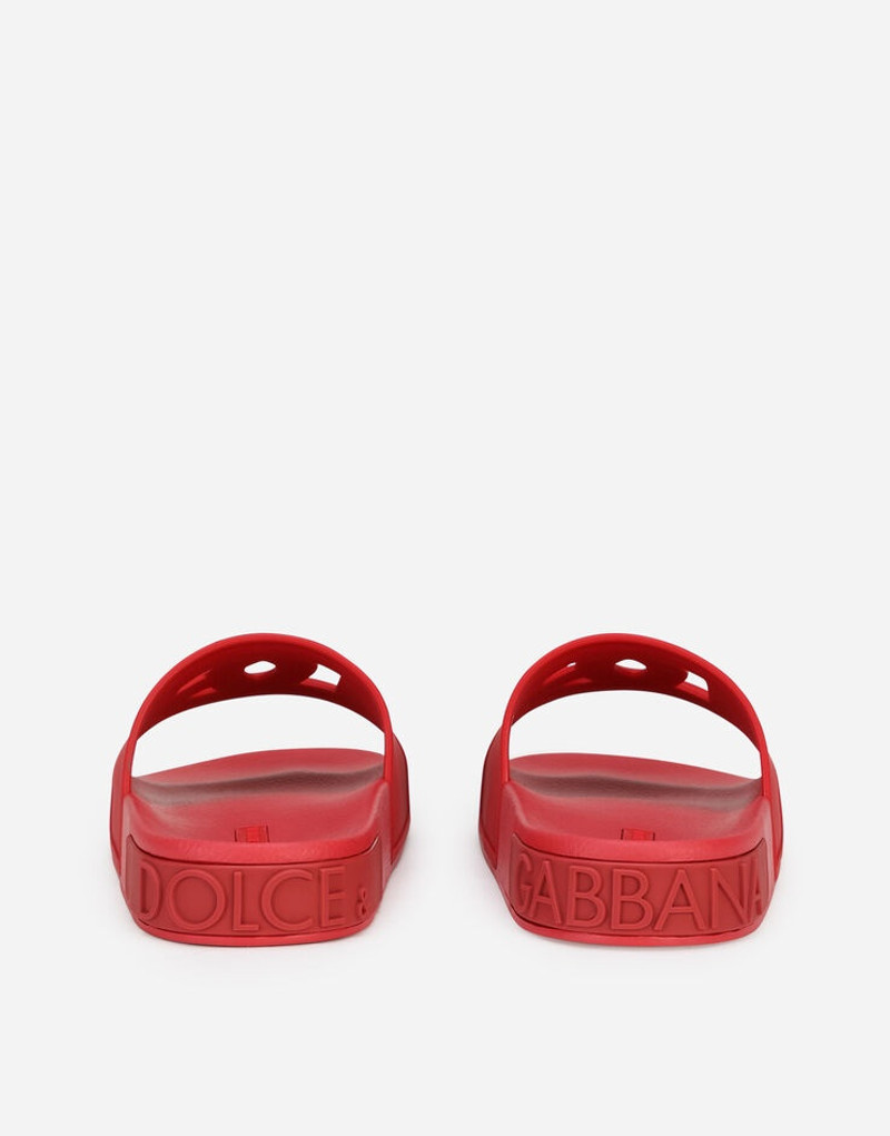 Rubber beachwear sliders with DG Millennials logo 3