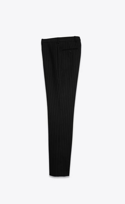 SAINT LAURENT tailored pants in rive gauche striped wool flannel outlook