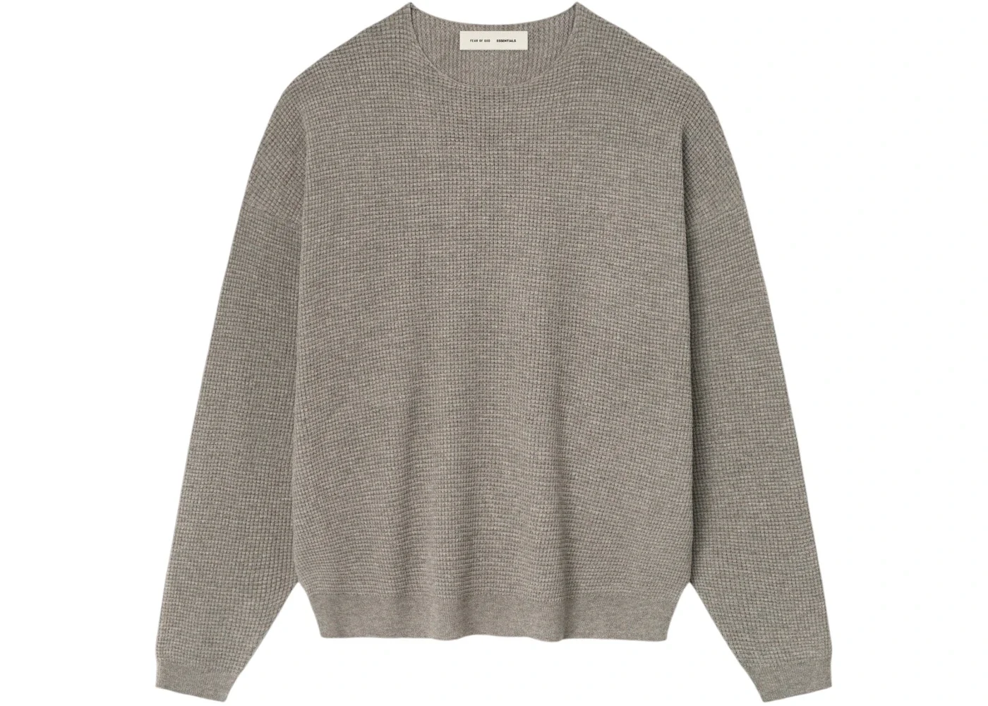 Fear of God Essentials Waffle Crewneck Sweater Homestead Heather - 1