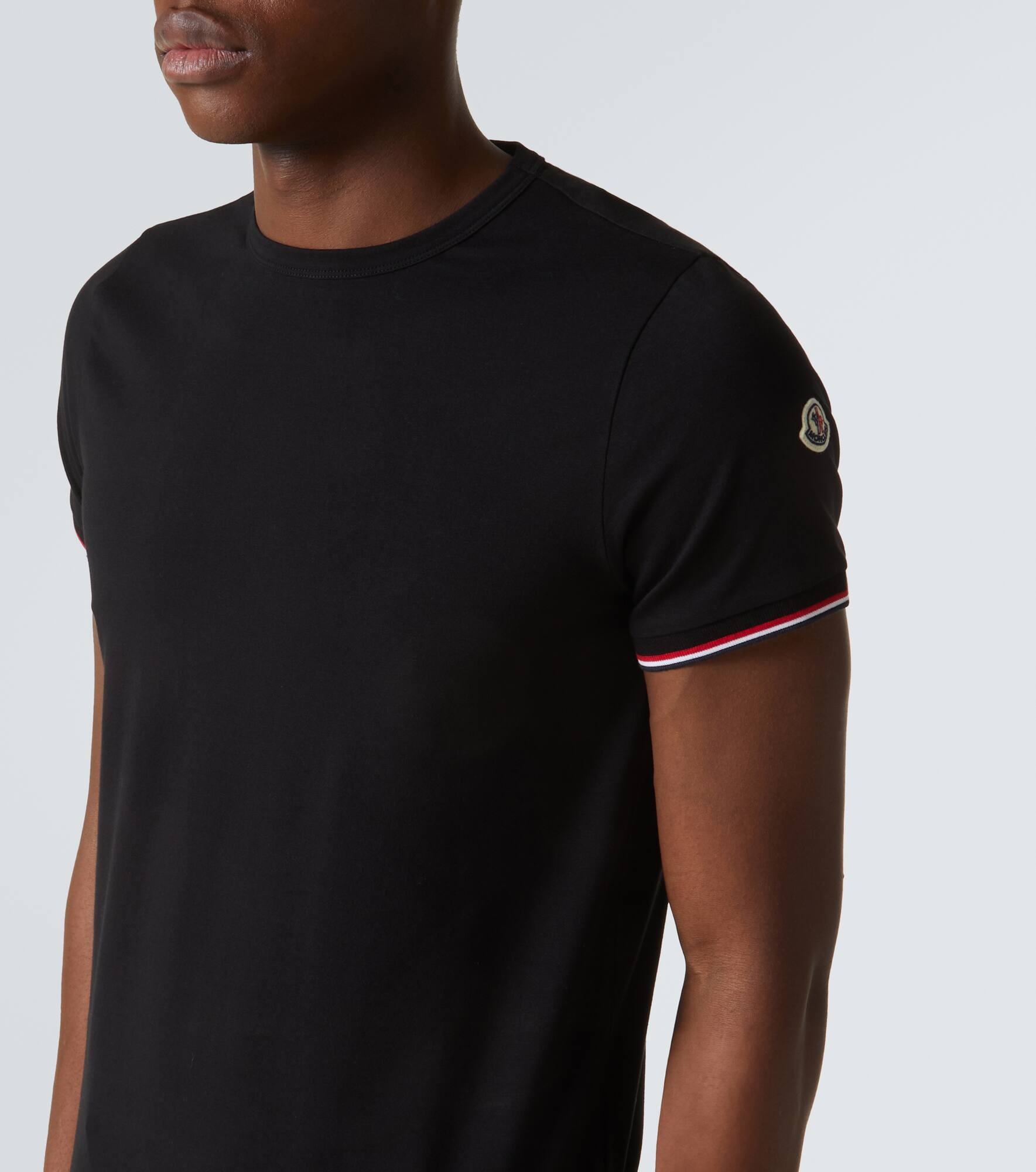 Tricolor cotton-blend jersey T-shirt - 5