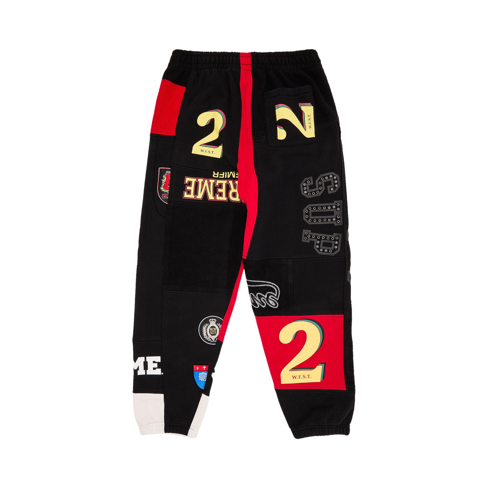 Supreme Patchwork Sweatpant 'Black' - 2