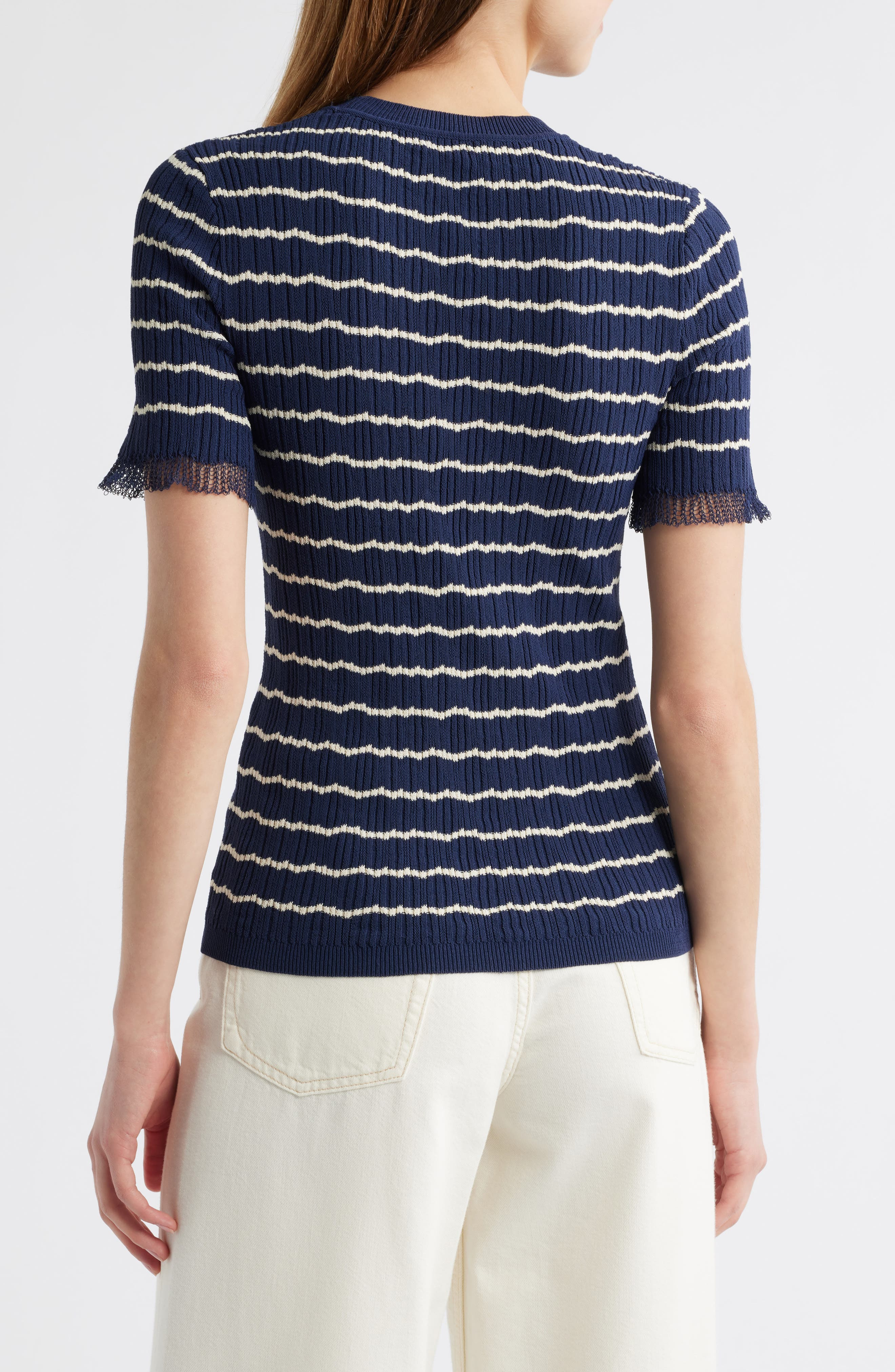 rag & bone Chiara Crewneck Rib Sweater in Indigo at Nordstrom - 2