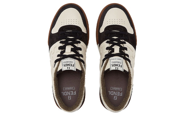 FENDI Match Low Top Suede 'Black Beige' 7E1493AHH2F1FZB - 4