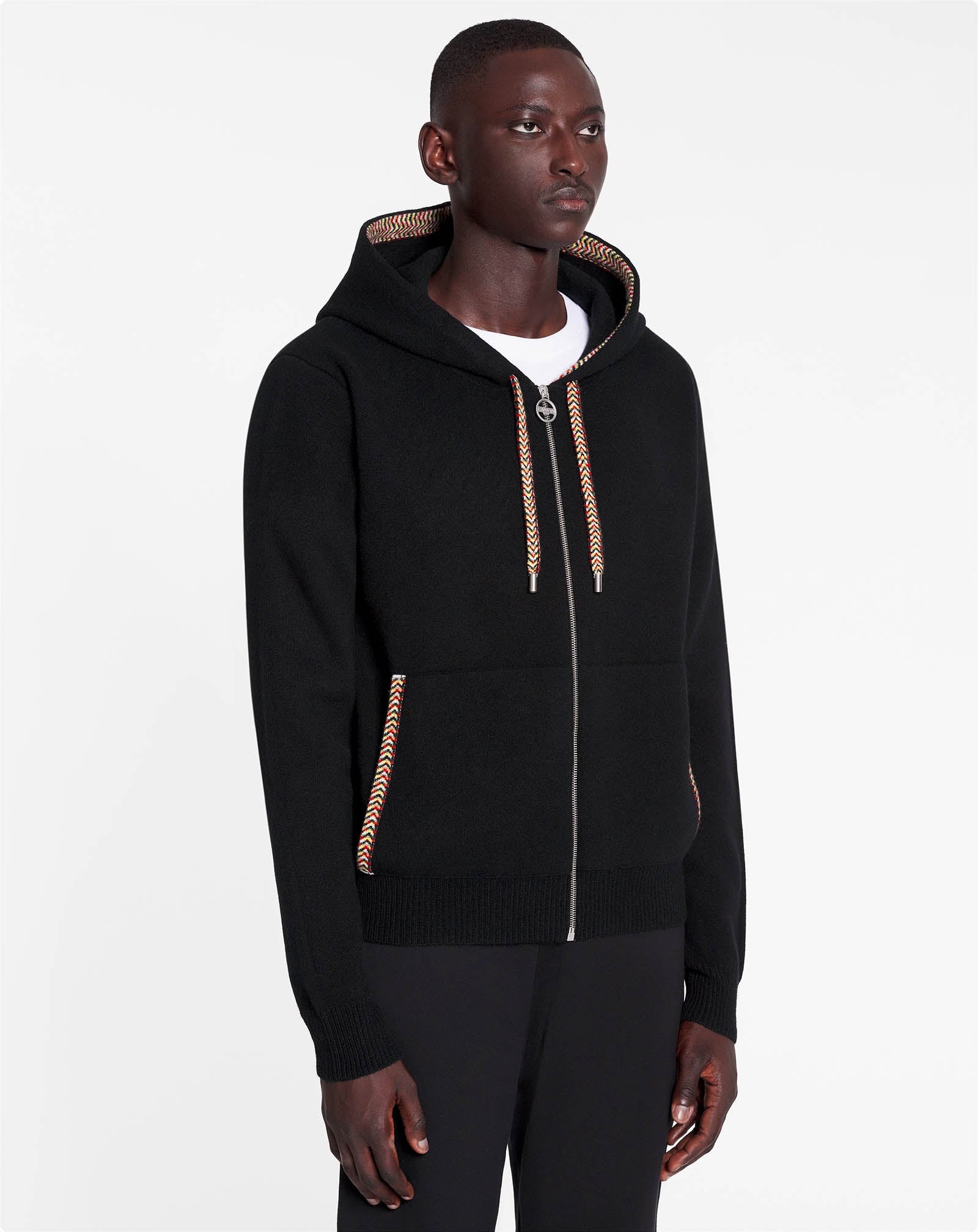 KNIT ZIP-UP CURB HOODIE - 3