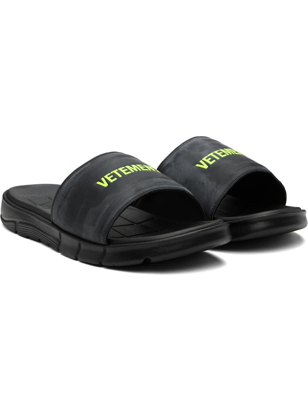 Black Reebok Edition Logo Pool Slides - 4