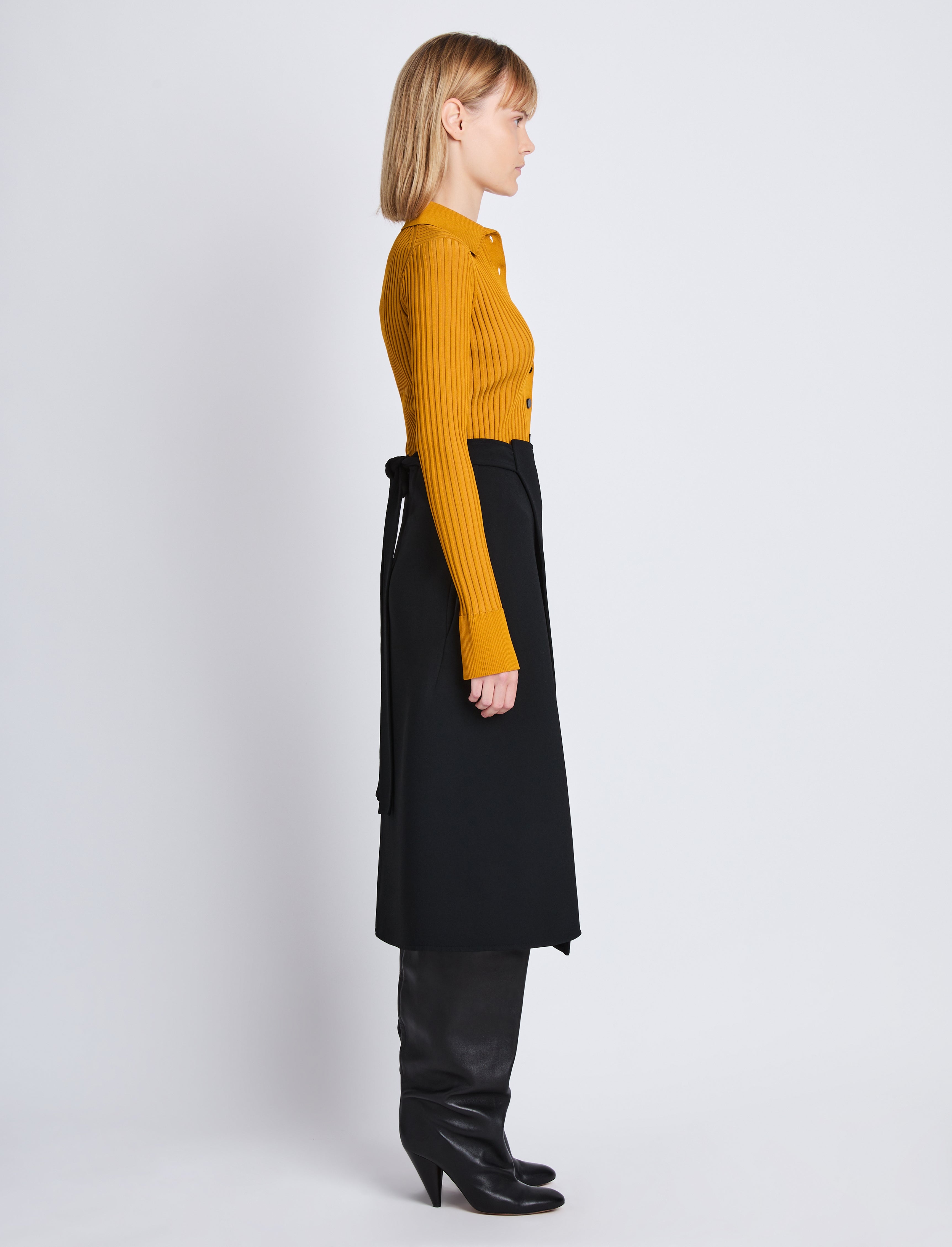 Carla Sweater in Midweight Viscose Rib - 4