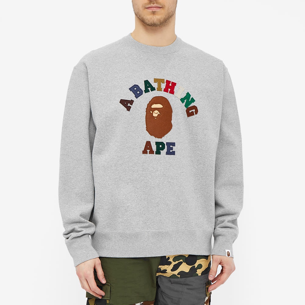 A Bathing Ape College Applique Relaxed Crew Sweat - 4