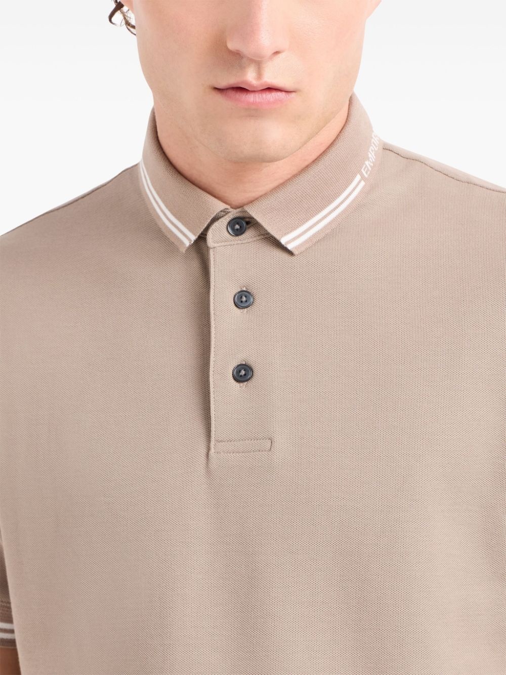 placed-logo jersey polo shirt - 4