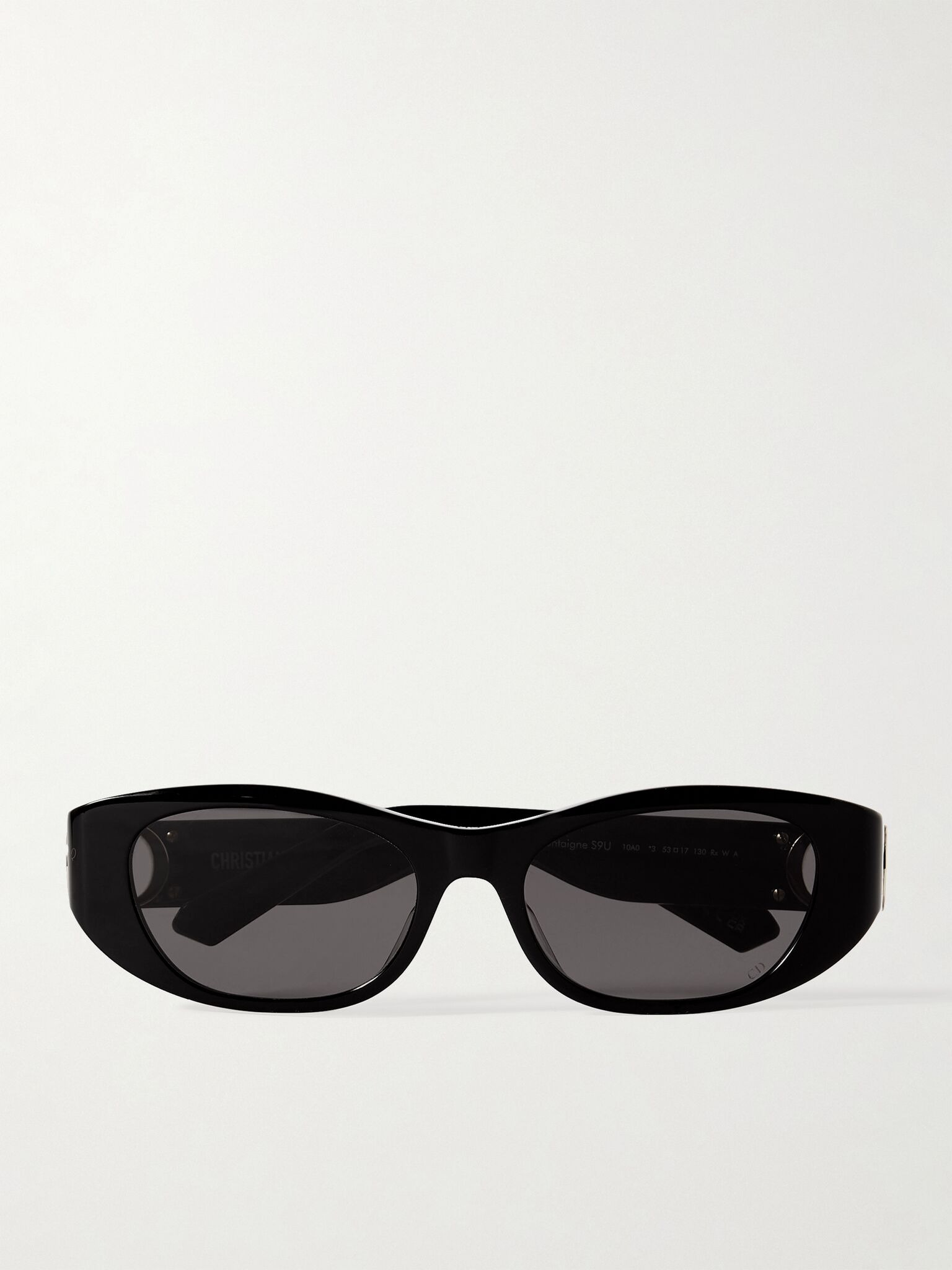 30Montaigne S9U oval-frame acetate sunglasses Black - 1