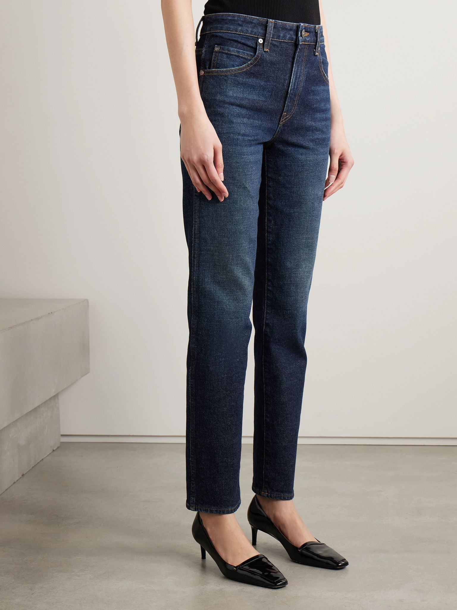 Viv high-rise slim-leg jeans Dark denim - 3