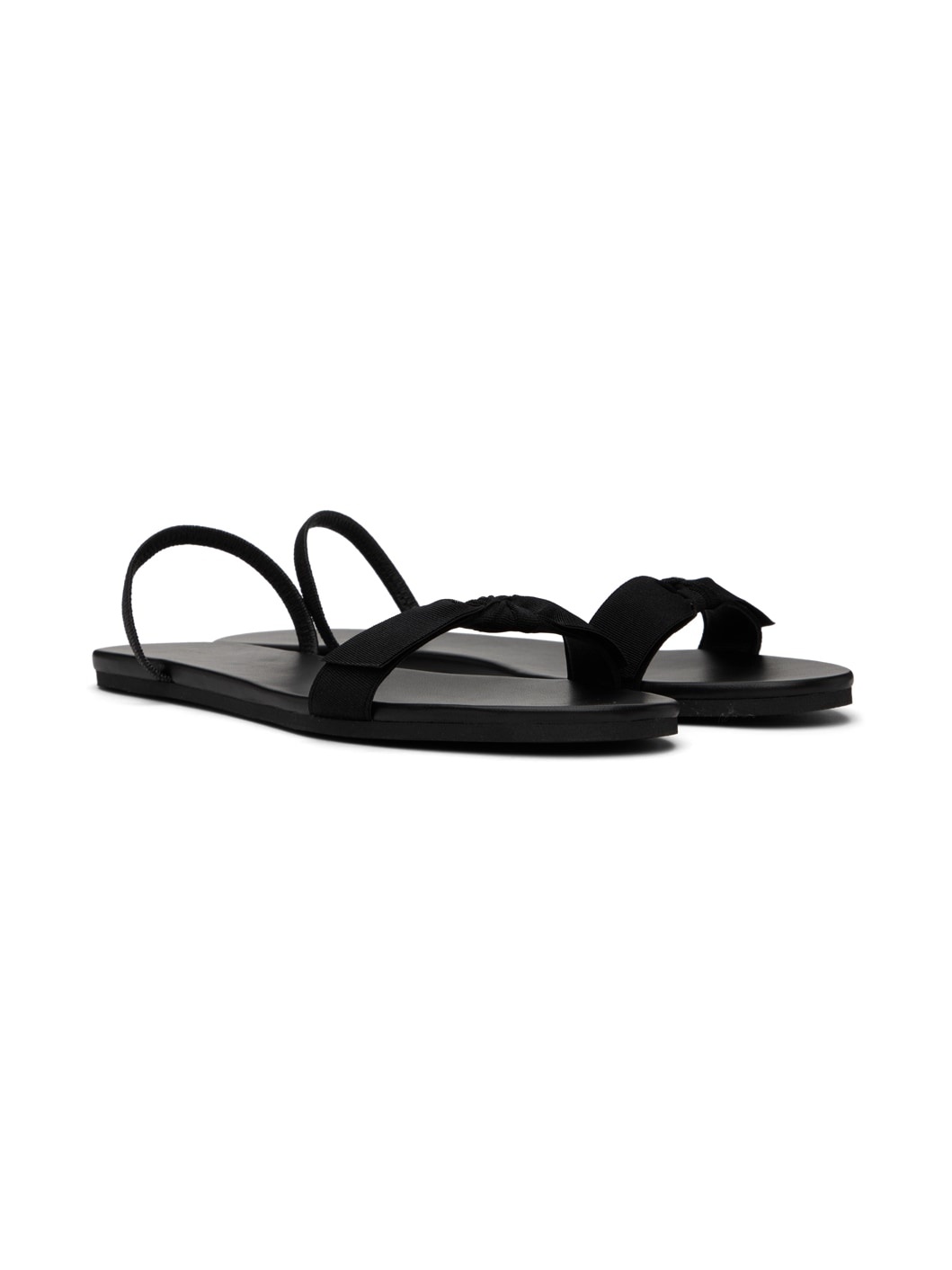 Black Bow Sandals - 4