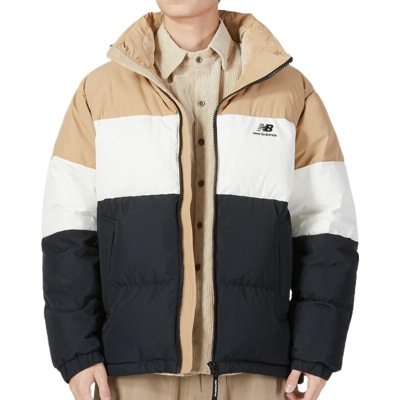 New Balance Warm Down Jacket 'Black White Tan' 5PC44283-BEI - 3
