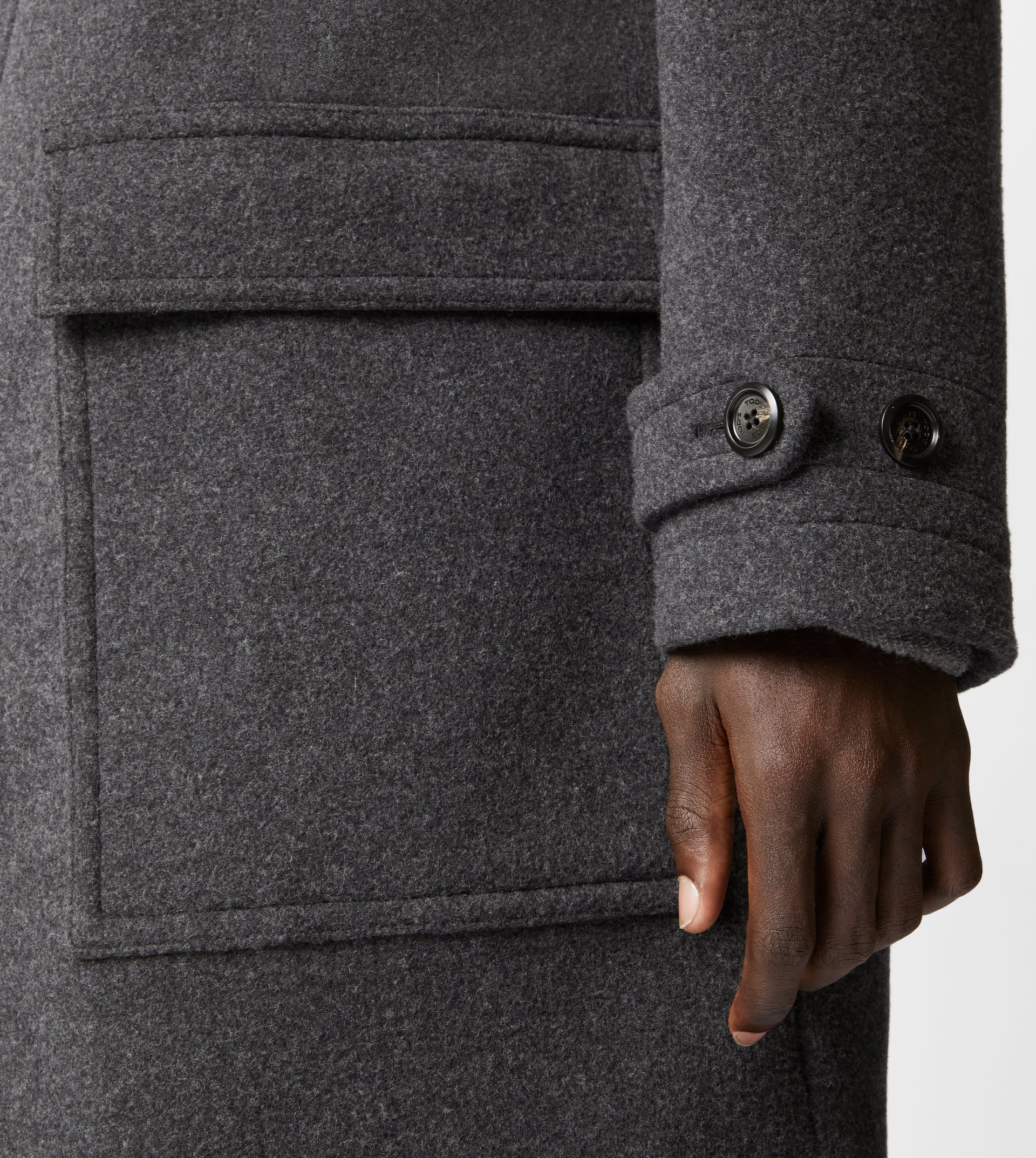 PARKA IN WOOL - GREY - 6
