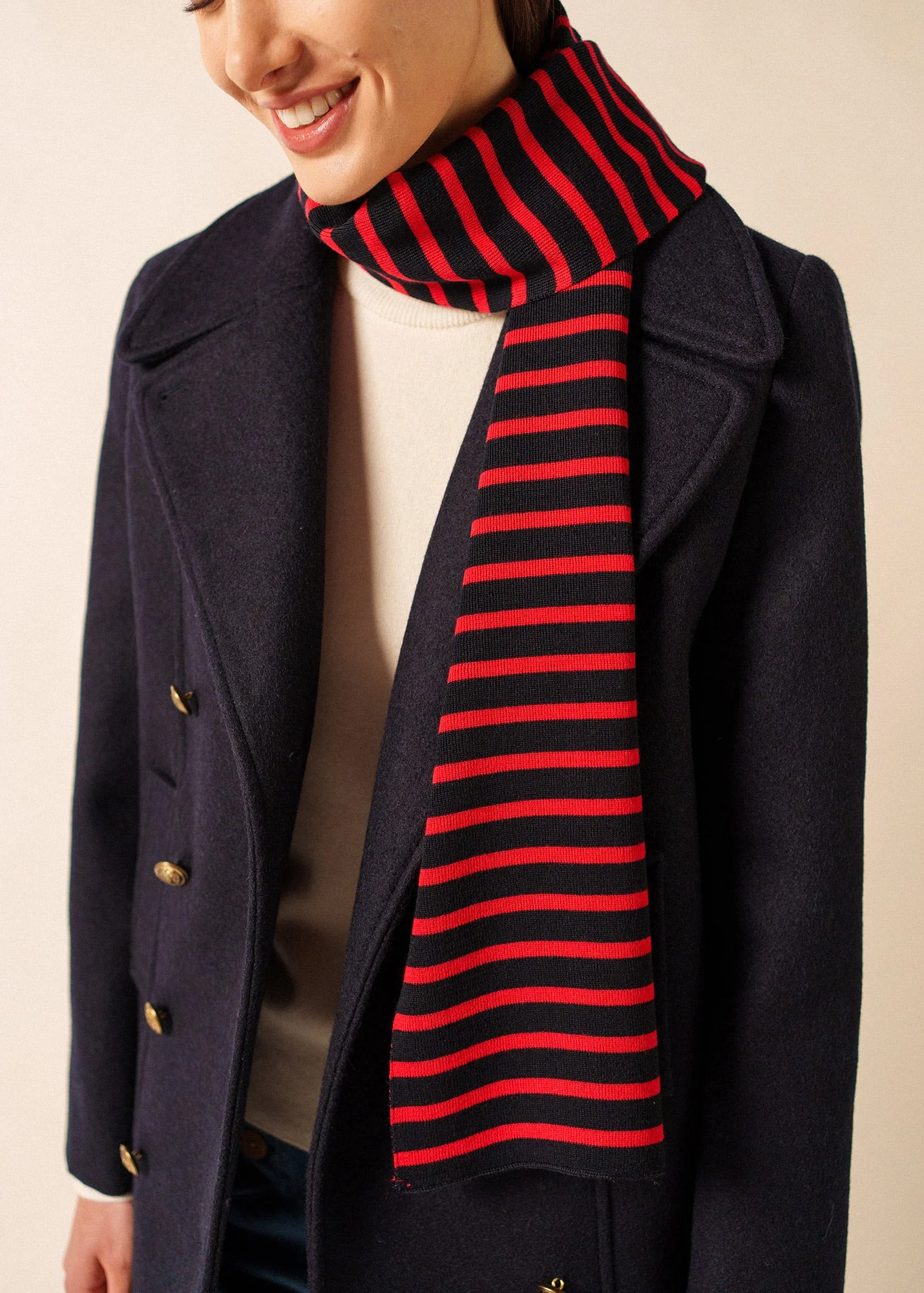 DUGUAY Striped Wool Scarf - 1