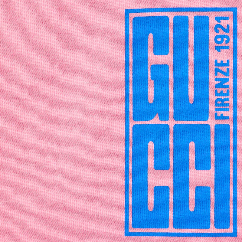 Cotton jersey T-shirt with Gucci print 7