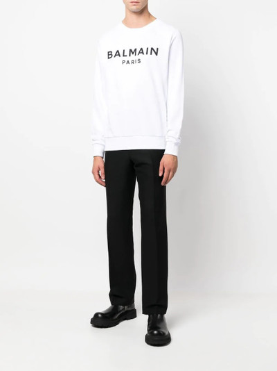 Balmain logo-print detail sweatshirt outlook