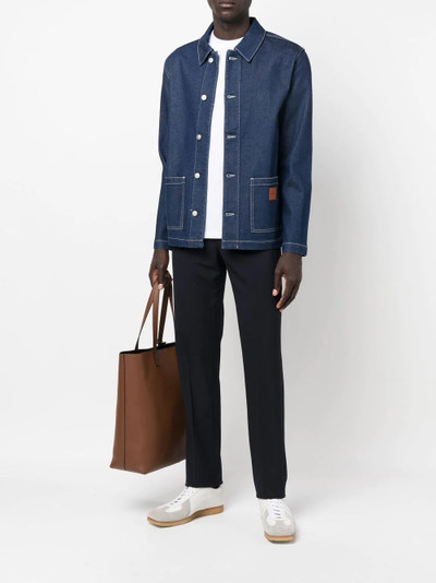 Sandro logo-patch denim jacket outlook