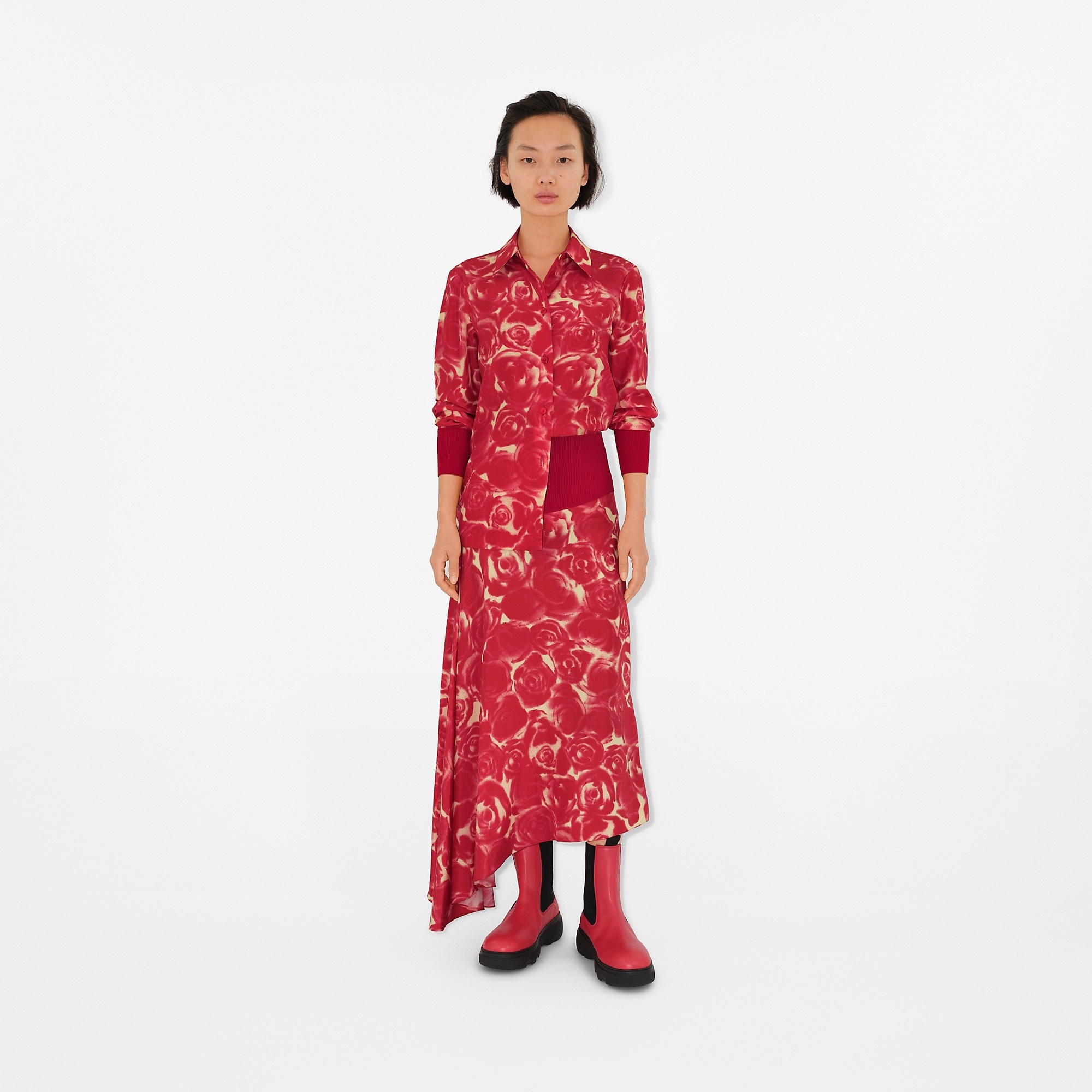 Rose Silk Skirt - 2