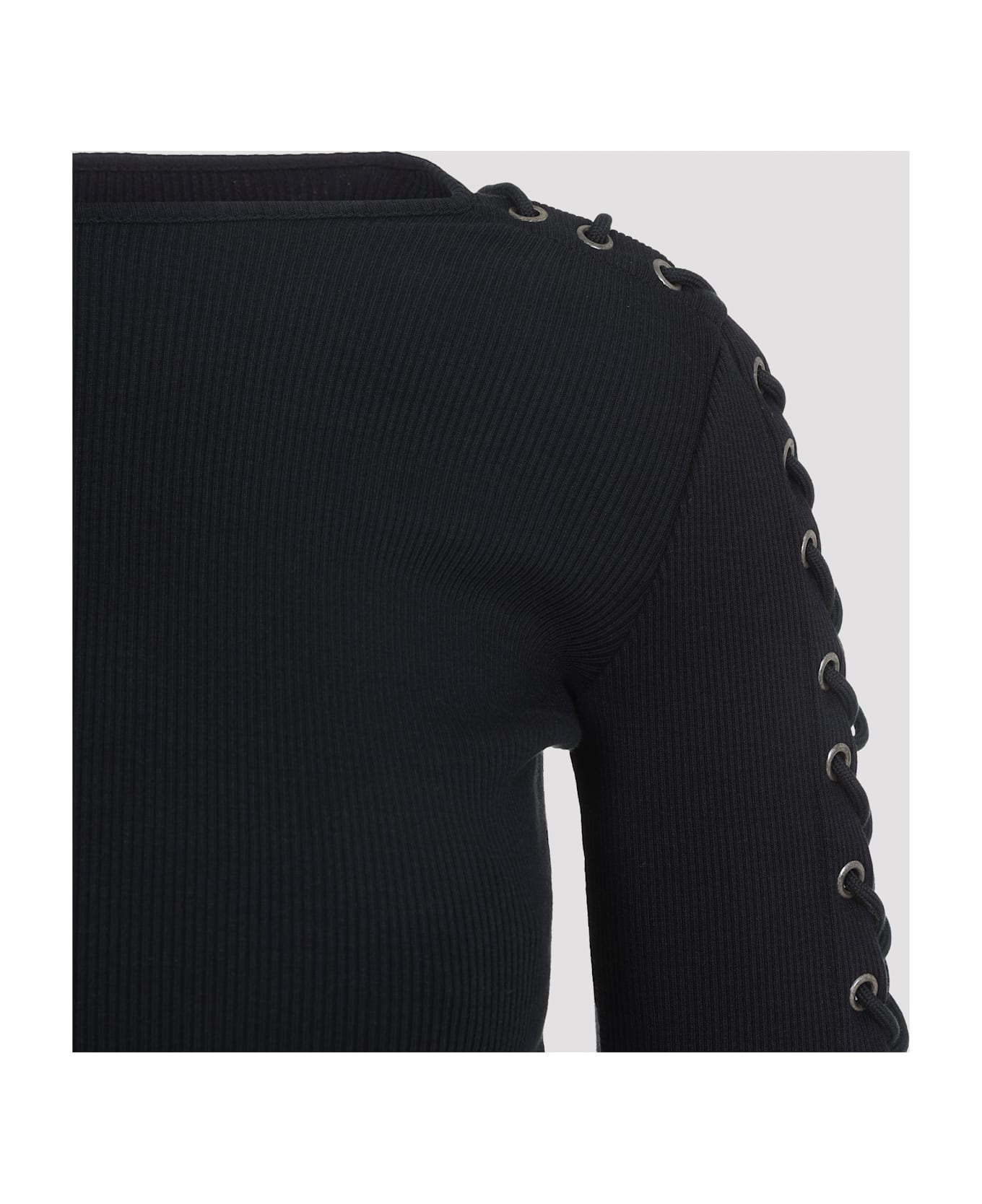 Lace-up L/s T-shirt - 5