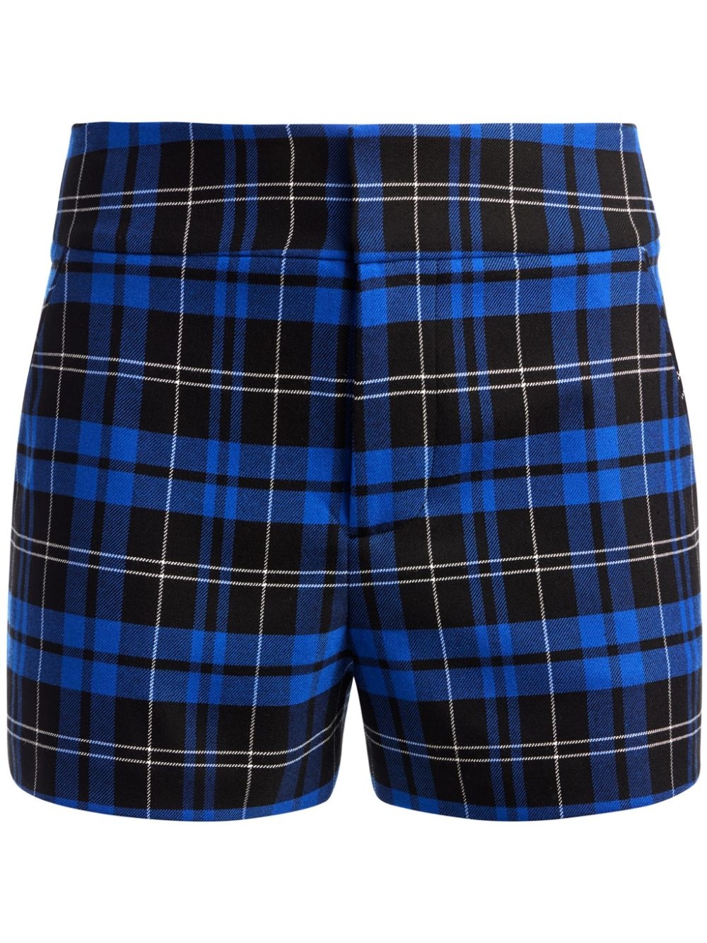 Cady high-waist check-print shorts - 1