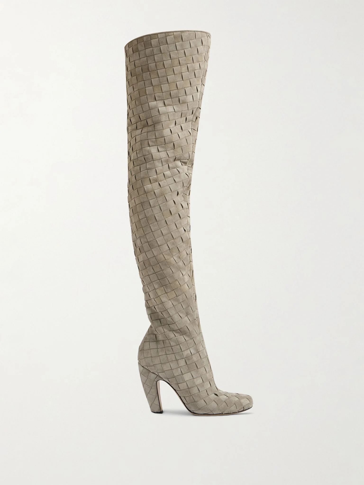 Canalazzo intrecciato suede boots Light gray - 1