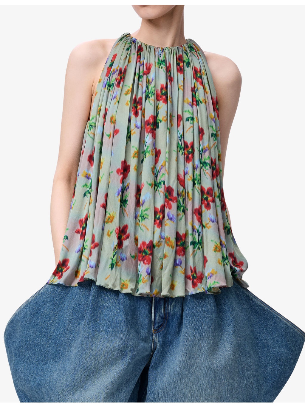 Halter Floral-Print Woven Top - 3