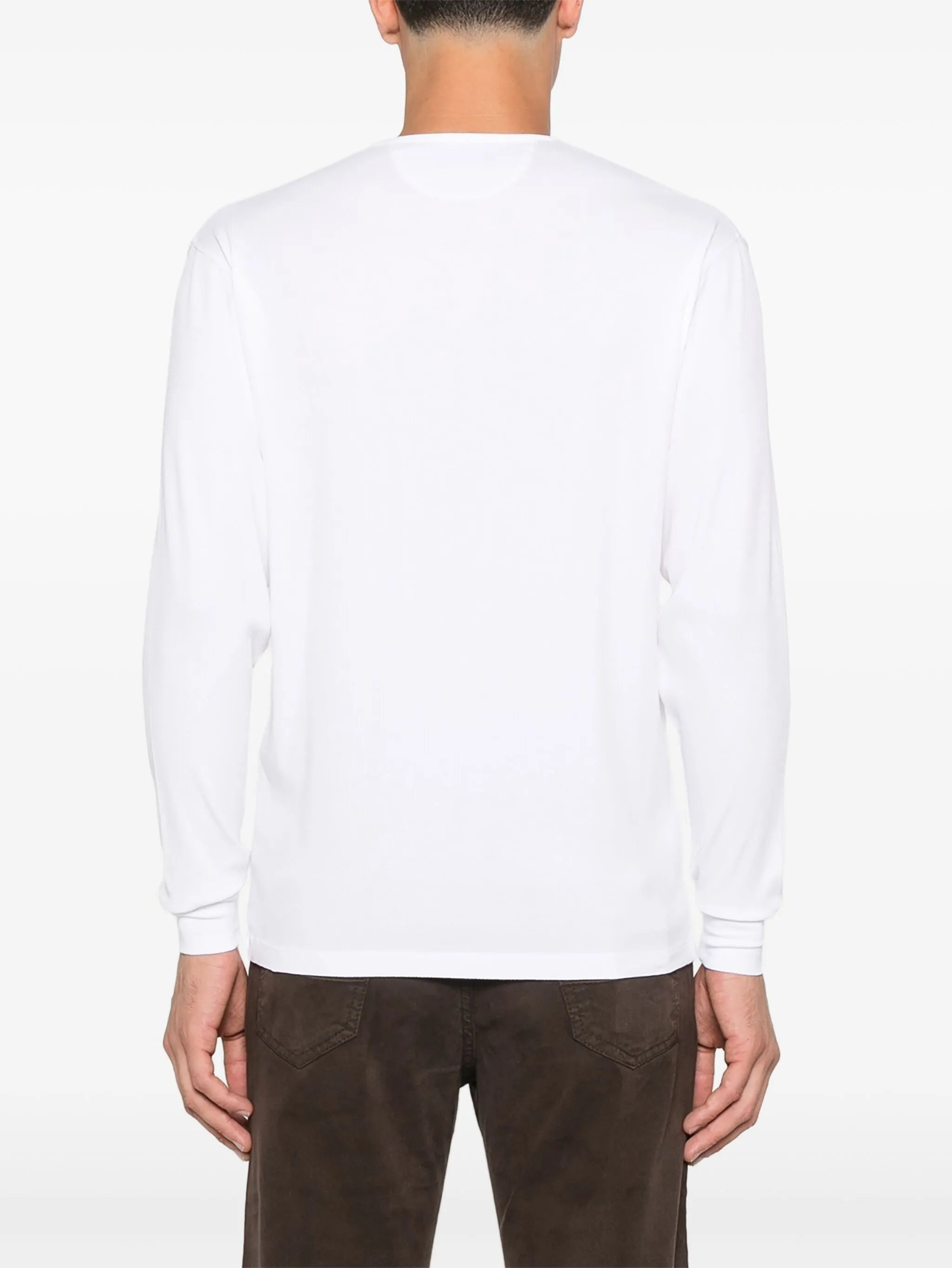 long-sleeve button-placket T-shirt - 3