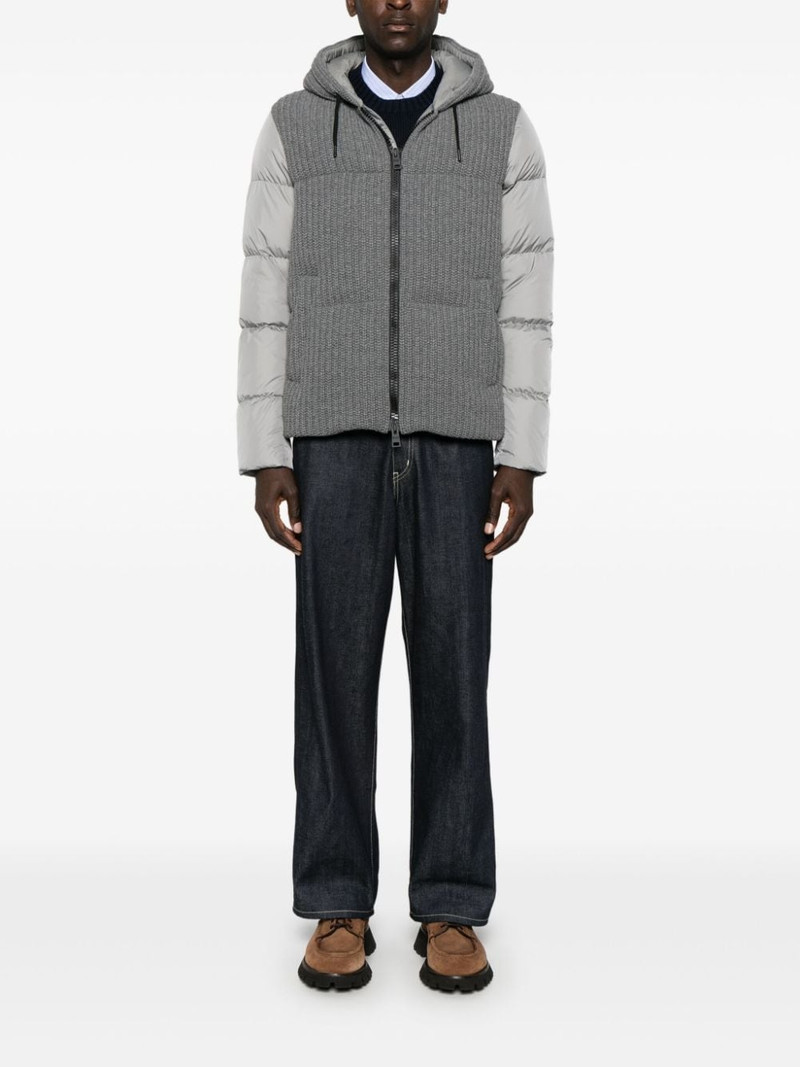 Herno knit-panels puffer jacket outlook
