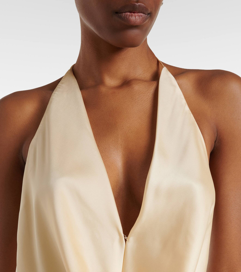 Draped chiffon maxi dress 5
