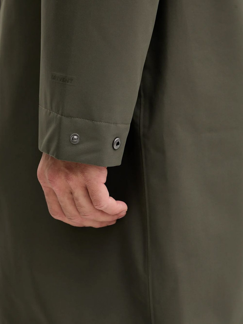 hooded logo-print coat 5